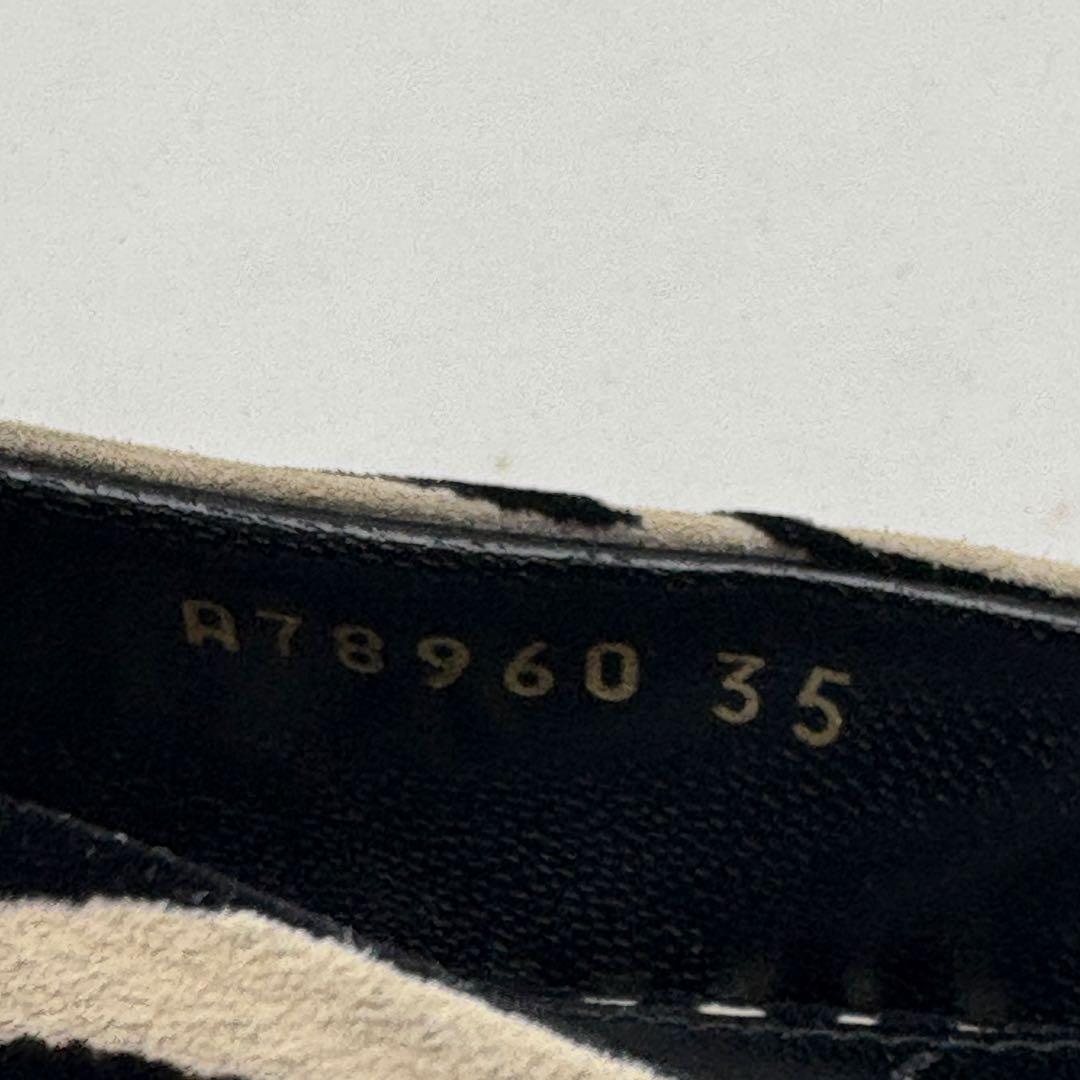 美品】セルジオロッシ sr1 ゼブラ プレート フラットシューズ 総柄