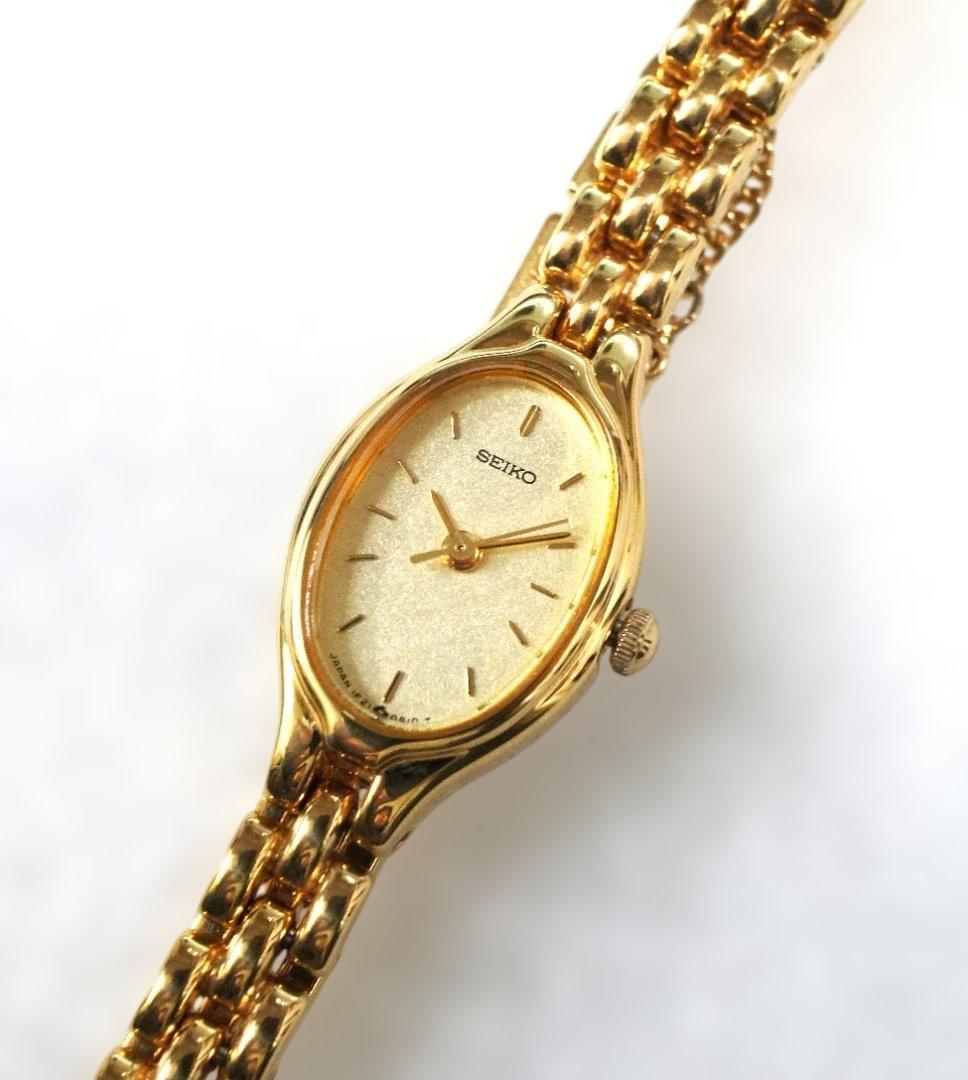 【良品】SEIKO オーバル ブレスウォッチ 腕時計 1F21-5A00 Yahoo!オークション - SEIKO セイコー 1F21-5A00 腕時計 レディース ウ