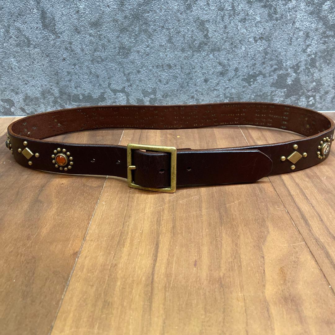 HIDE AND SEEK別注 HTC ナローベルト オレンジ&クリアストーン - メルカリ