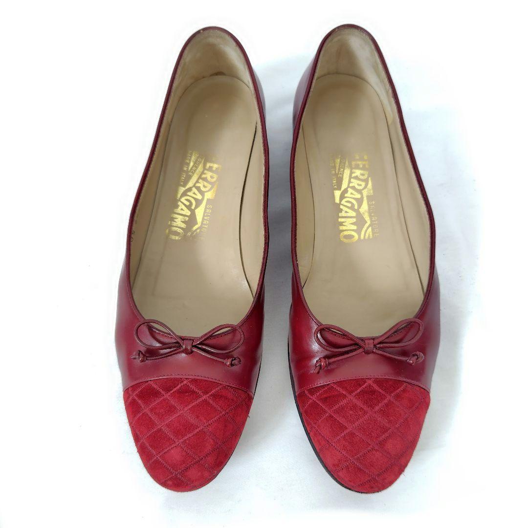 ✨️腕利き職人のリペア済✨️良品【フェラガモ】リボン ローヒール