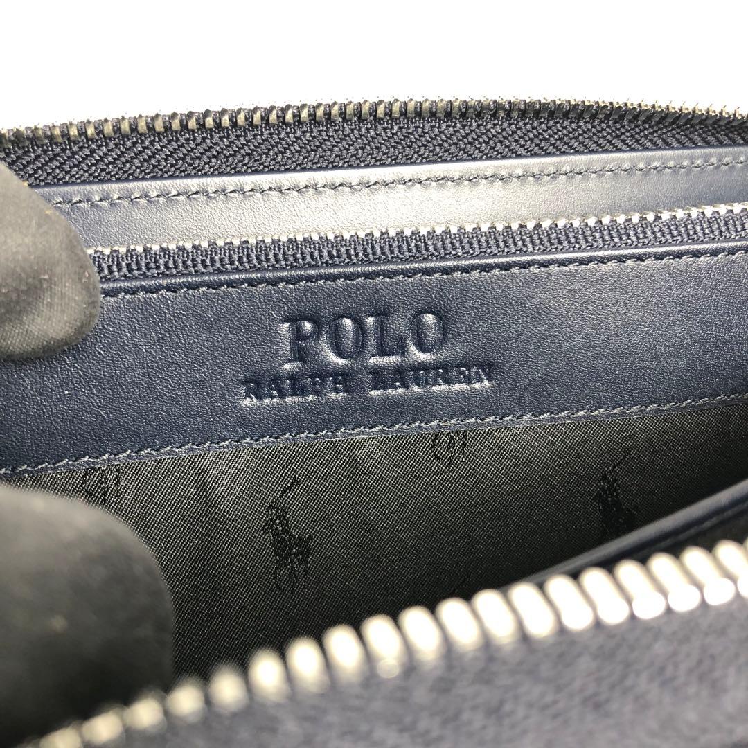 未使用保管品】ポロ ラルフローレン ラウンドファスナー長財布
