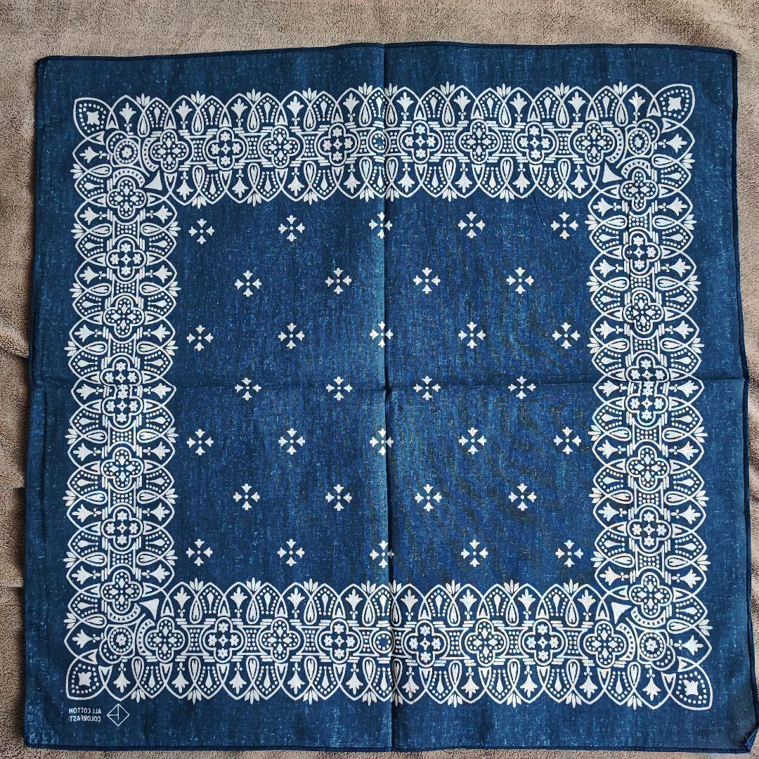 数量限定】アイアンクロス柄/ショベル柄/バンダナ（NV）ヴィンテージ