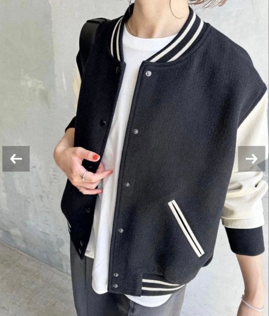 極美品☆スピックアンドスパン　スタンダード　スタジャン　ブラック　38 極美品☆スピックアンドスパン スタンダード スタジャン ブラック 38