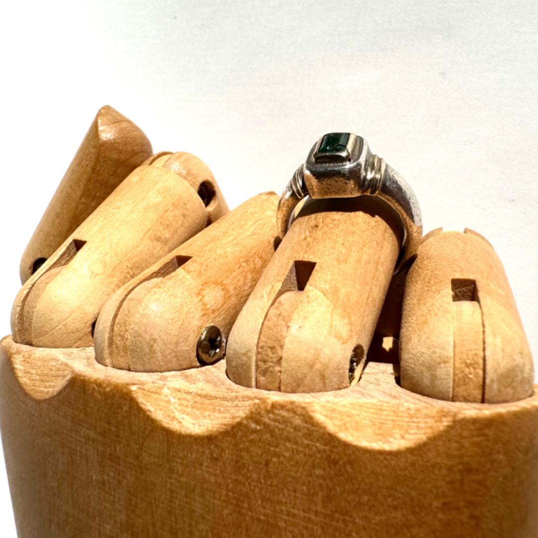 ＊Silver x K18 Combination \"Emerald\" Ring