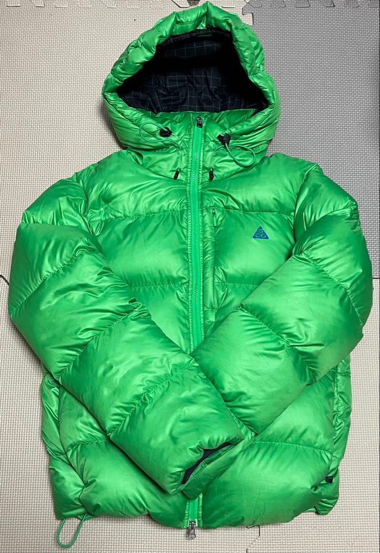 【希少】NIKE ACC ダウンパーカ 800FPグリーン L Y2K 希少》NIKE ACG ダウンパーカ ドローコード グリーン Mサイズ Y2K