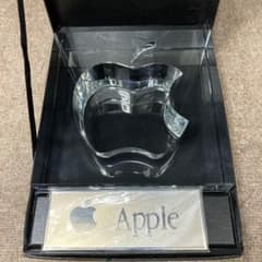 希少Apple 20周年記念 HOYA製クリスタルガラス 置物 非売品