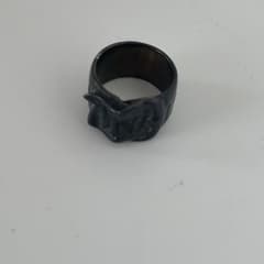 ヴィヴィアン リング シルバー925 ブラックスクロールラベル9号希少