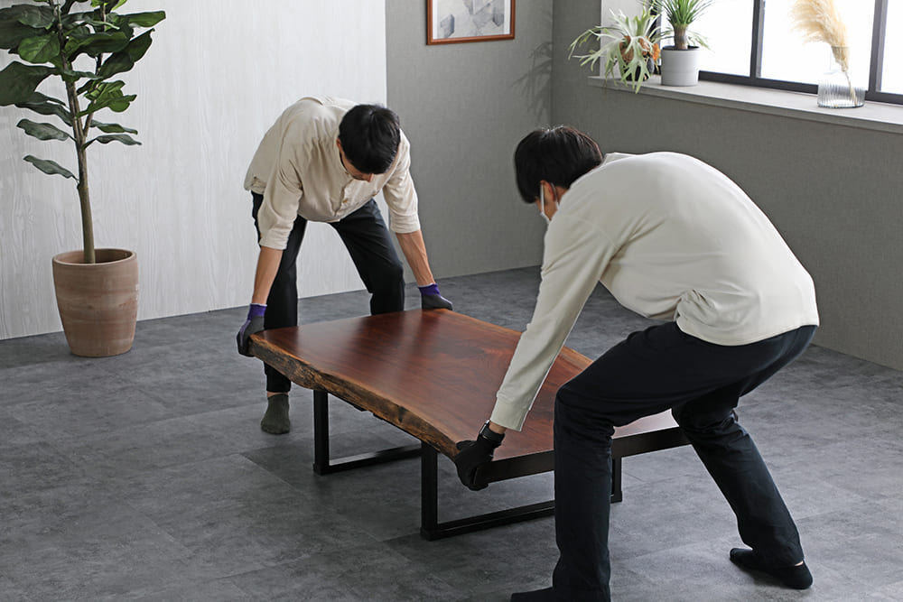 実は2wayで使用できる！ 一枚板脚の使用方法