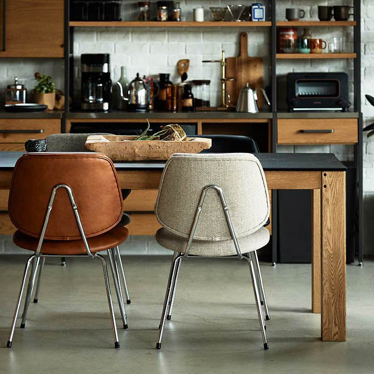 アボック ダイニングチェア 肘付 クロム脚 | 家具・インテリア通販