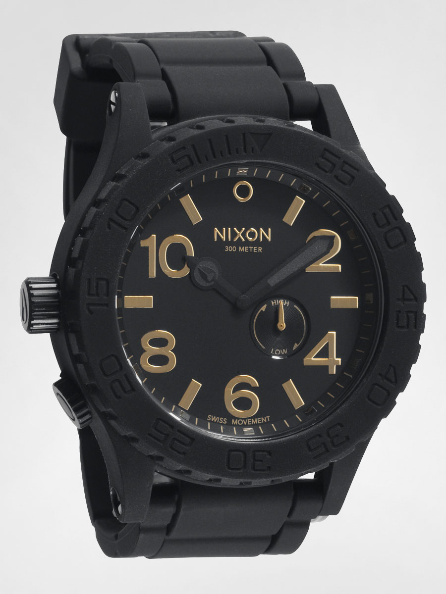 Nixon Watch Rubber 51-30 - black (matte black/gold)