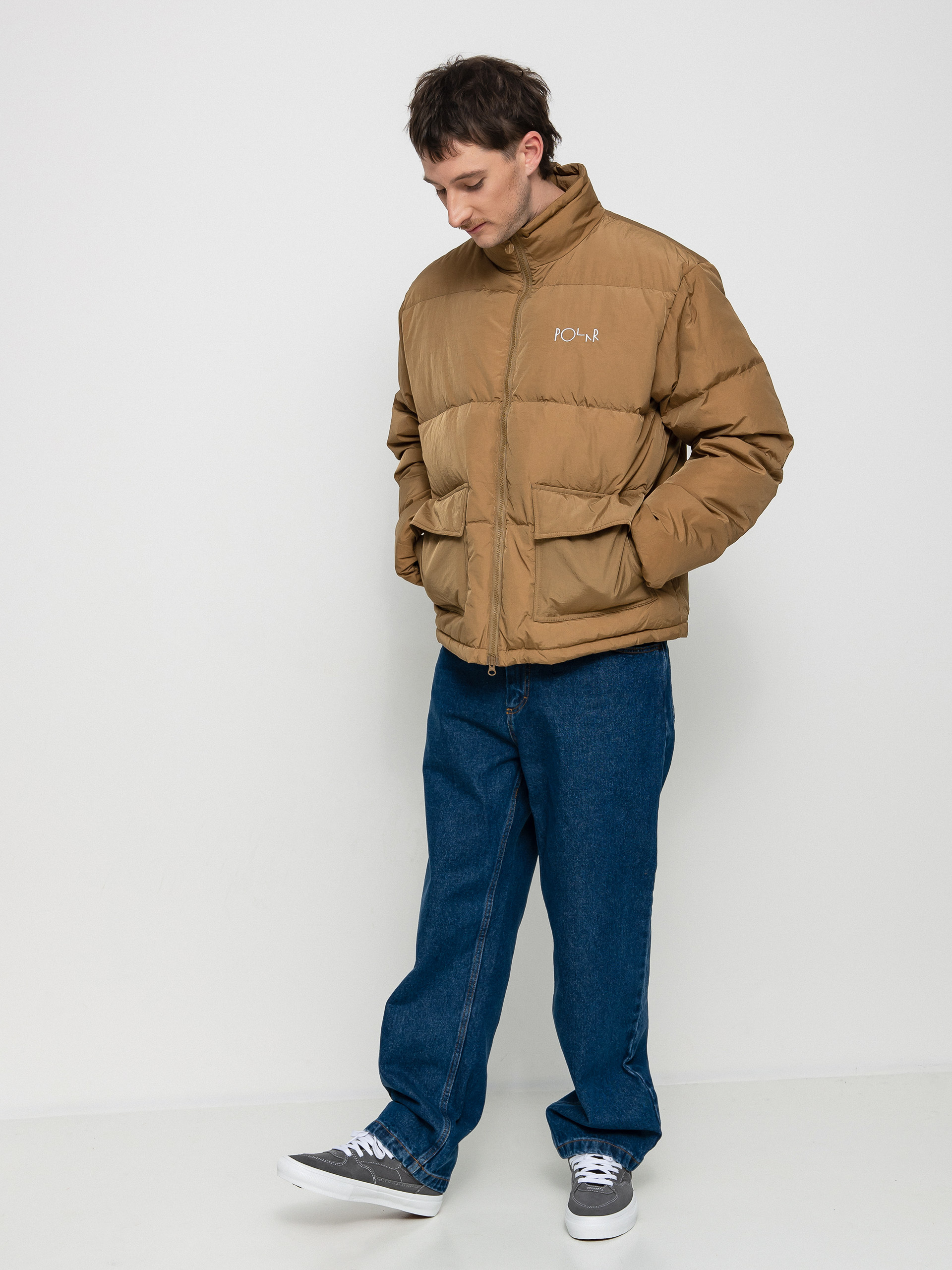 Polar Skate Pocket Puffer Jacket - brown (antique gold)