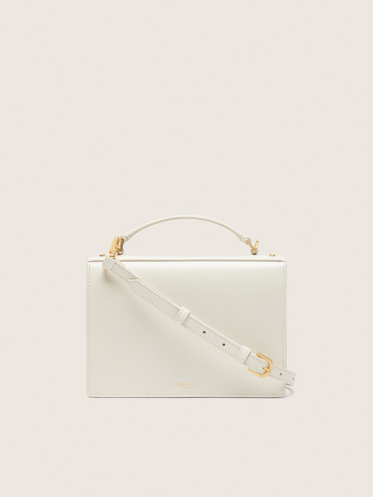 Venezia Bag ボーデッドレザー（バター）＆ゴールドディテール