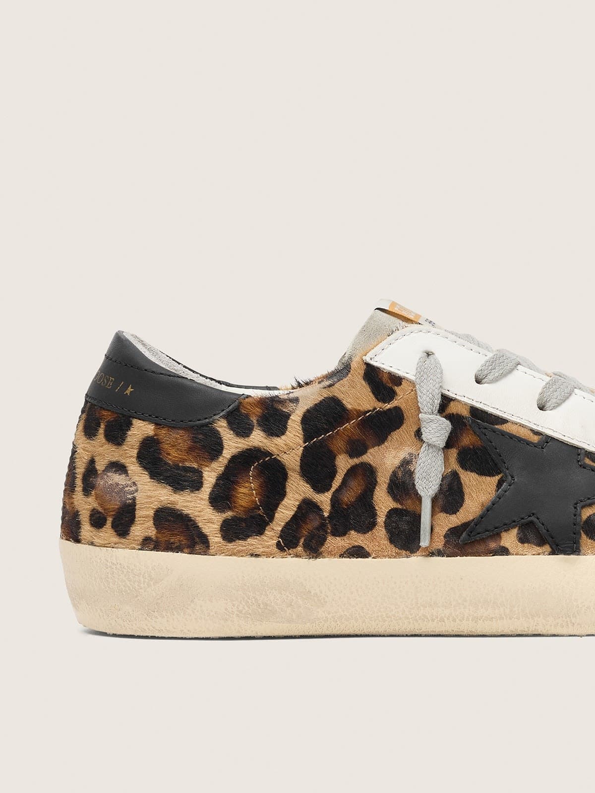 Women's Super-Star in leopard print leather