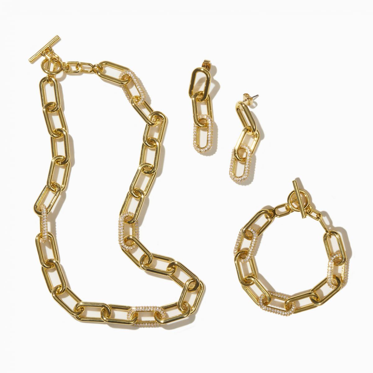 メタルシャイニーチェーンブレスレット(ゴールド) | STELLAR HOLLYWOOD