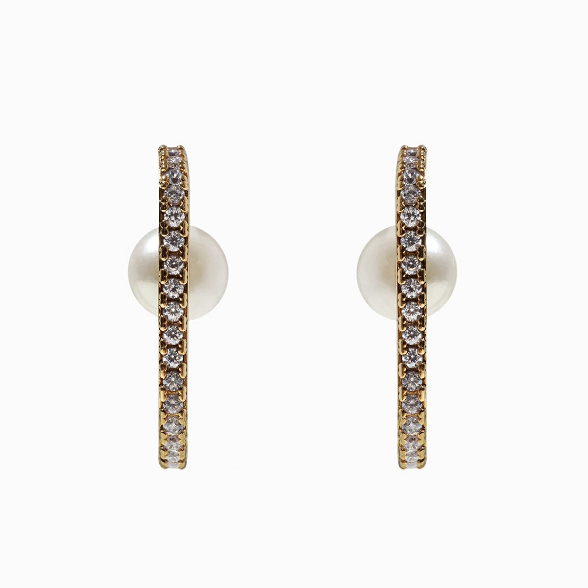 ビジューラインパールピアス(ゴールド) | STELLAR HOLLYWOOD-ステラ