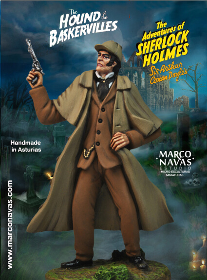 Sherlock Holmes Hound of the Baskervilles Figurine - Strand Magazine
