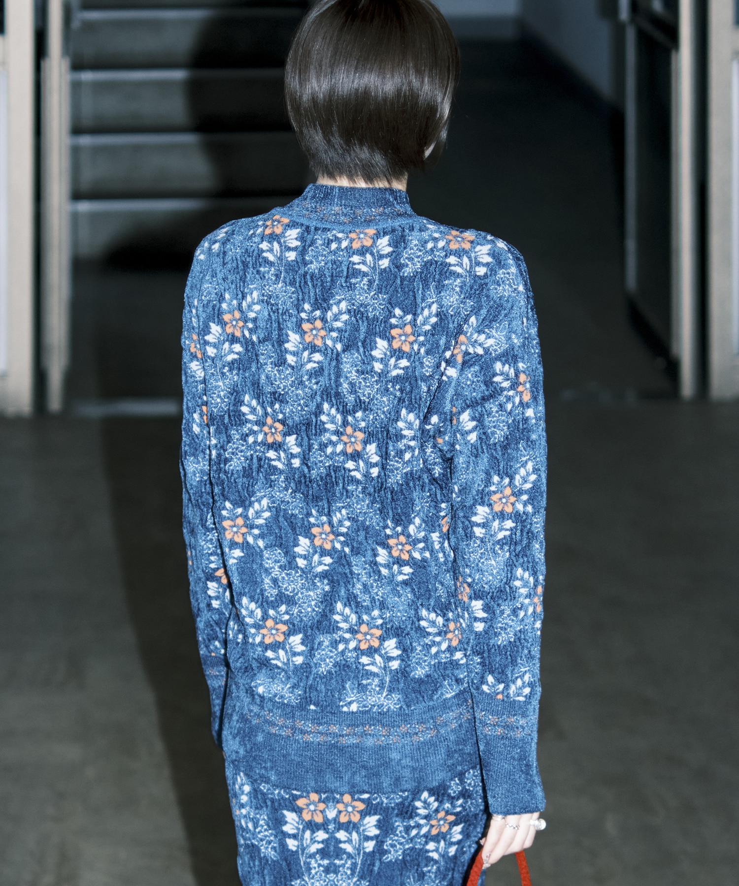 Floral Motif Chenille Knited Top(1 BLACK): Mame Kurogouchi: WOMENS