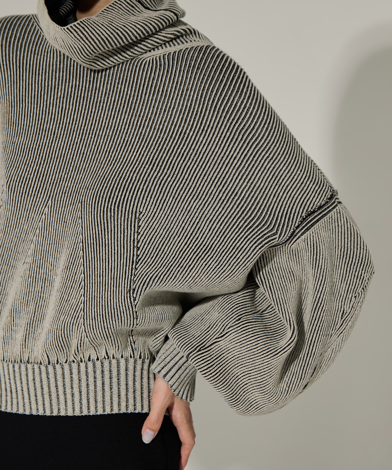 別注Dual face knit(FREE LIGHT GREY): AKIKOAOKI: WOMENS｜ STUDIOUS