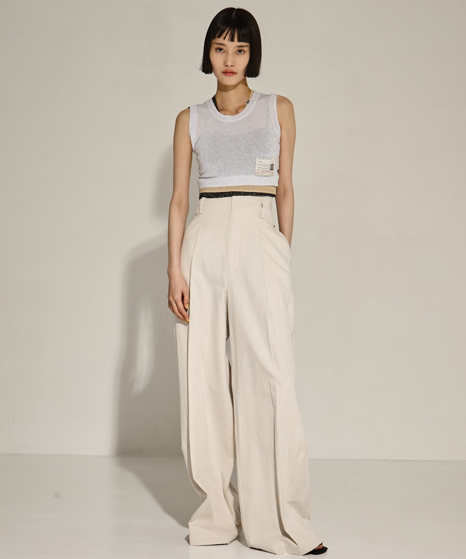 LAYERED TANKTOP(36 WHITE): Maison MIHARA YASUHIRO: WOMENS
