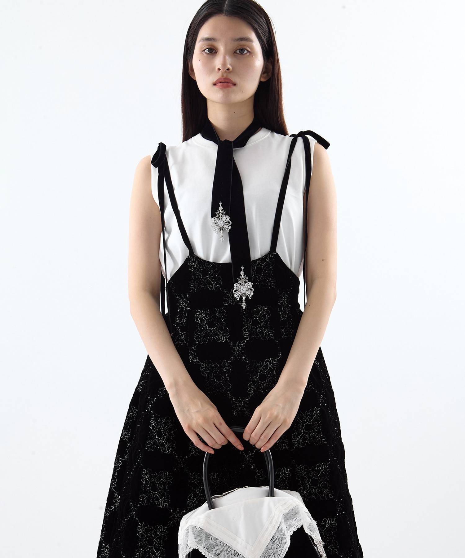 ribbon bijou velvet long ribbon Black(FREE BLACK): tanakadaisuke