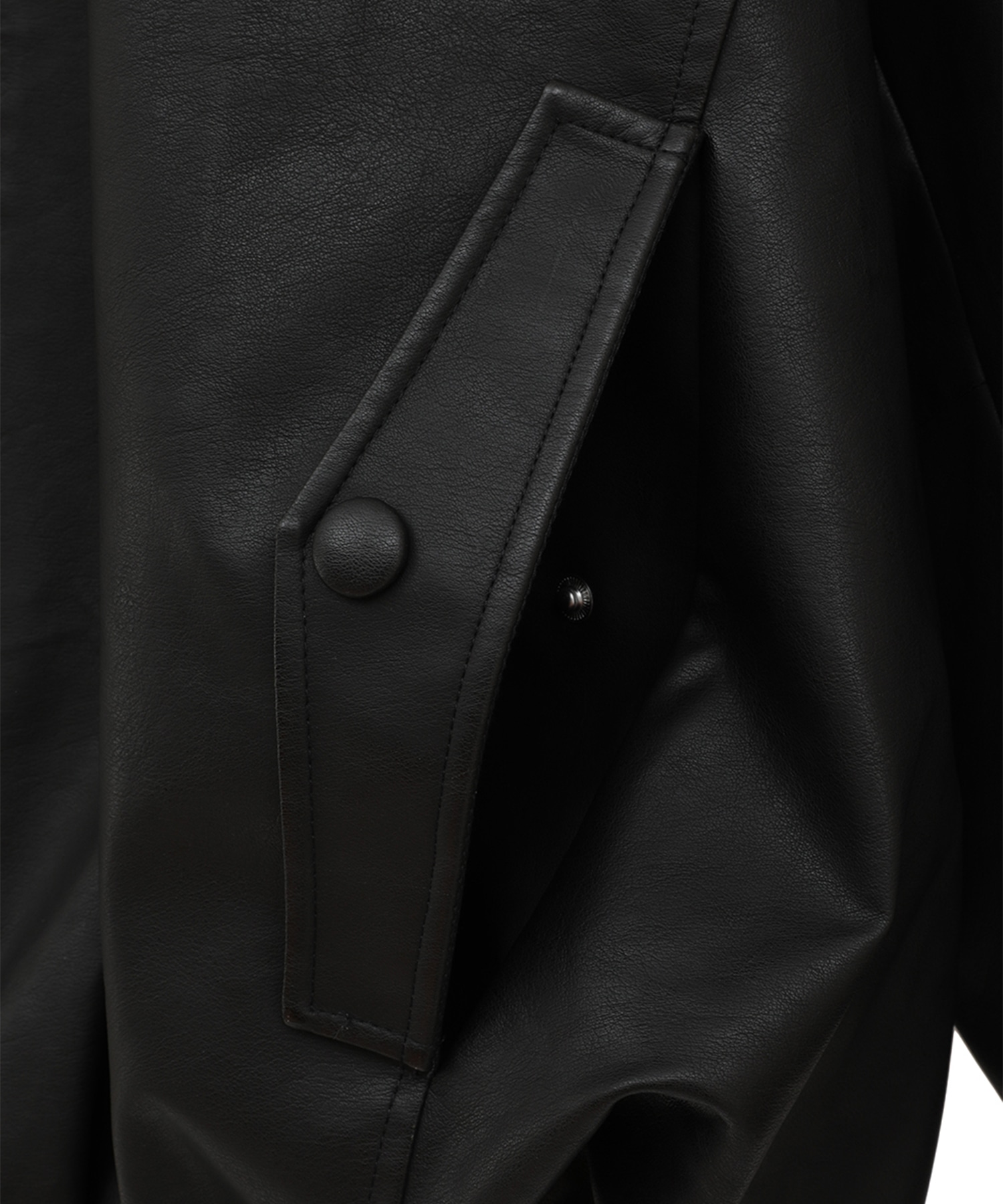 FAKE LEATHER BALLOON JACKET(1 BLACK): CLANE: WOMENS｜ STUDIOUS