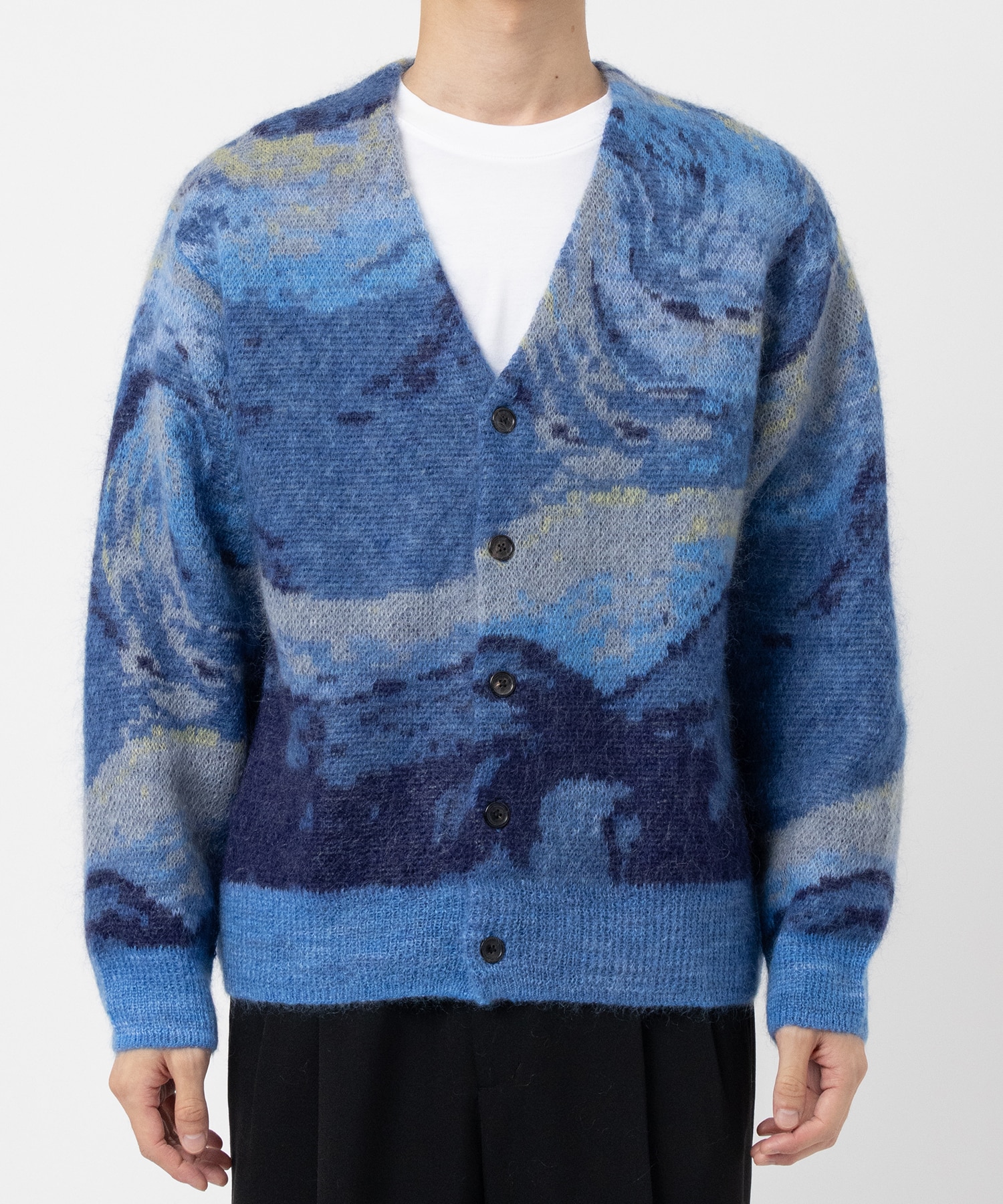 EX. mohair cardigan(2 BLUE): UNUSED: MENS｜ STUDIOUS ONLINE公式
