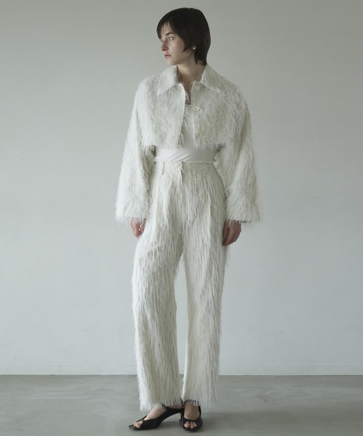 FRINGE SHORT JACKET(1 IVORY): CLANE: WOMENS｜ STUDIOUS ONLINE公式