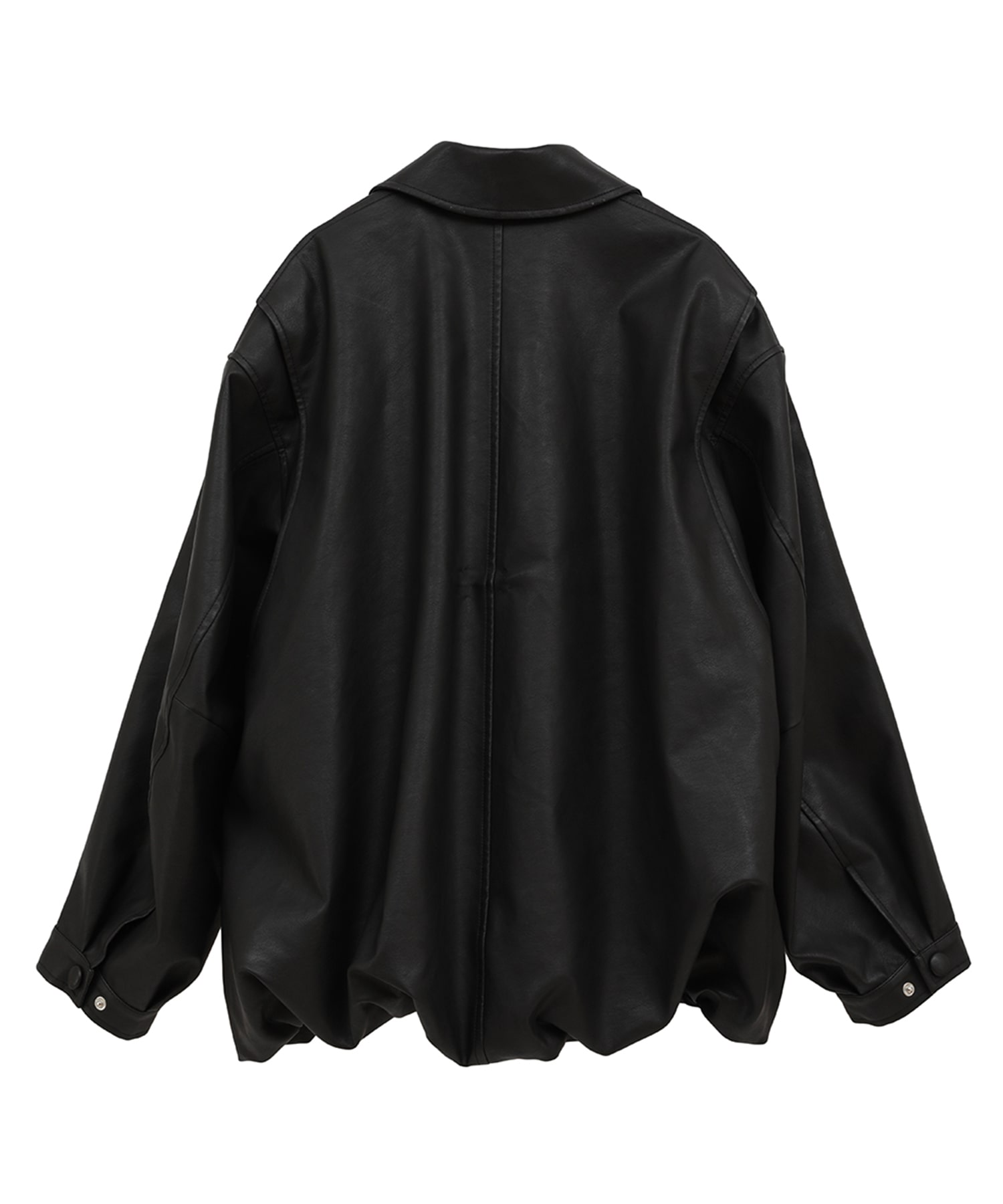 FAKE LEATHER BALLOON JACKET(1 BLACK): CLANE: WOMENS｜ STUDIOUS