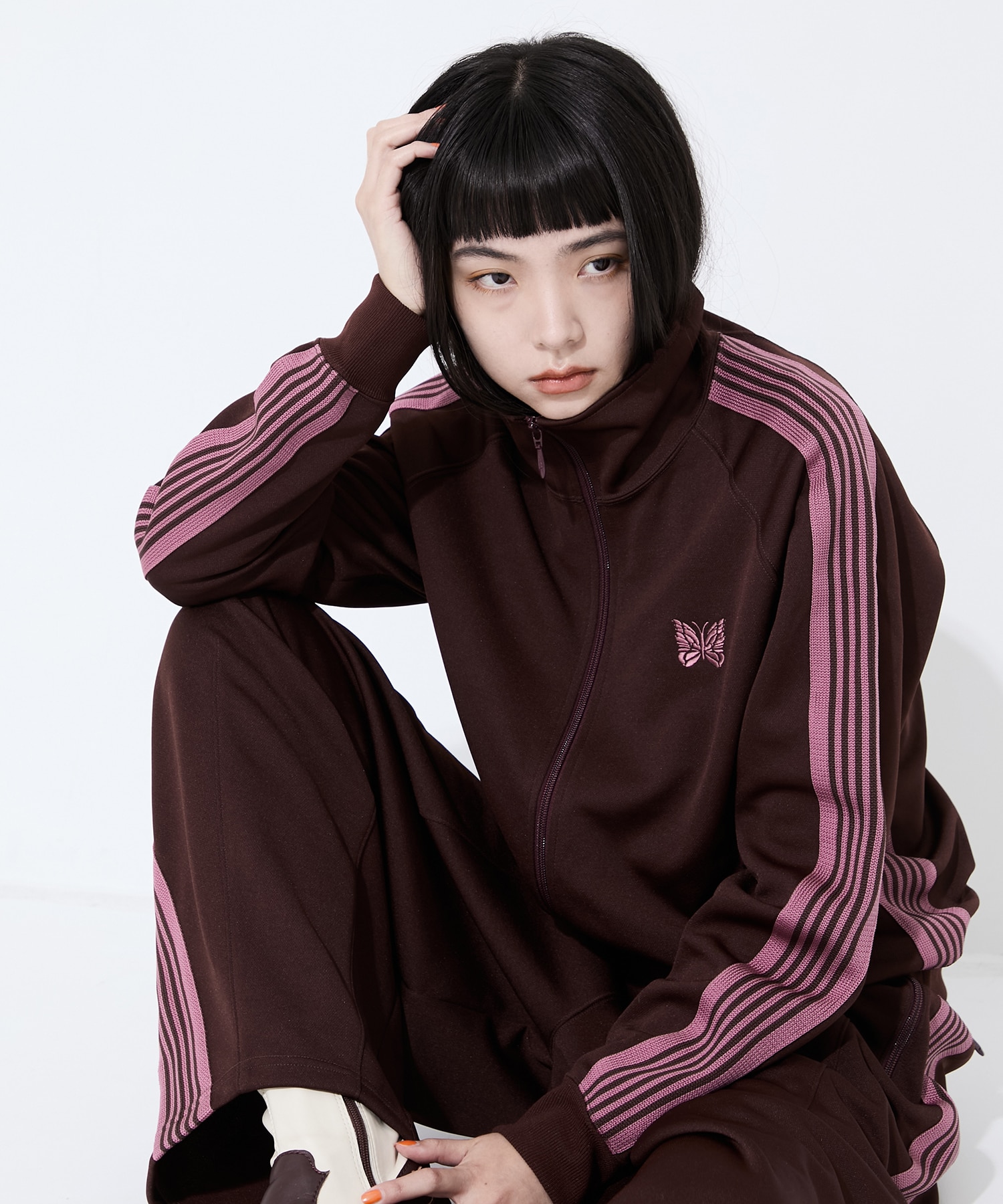 Track Jacket - Poly Smooth(XS WINE): Needles: WOMENS｜ STUDIOUS