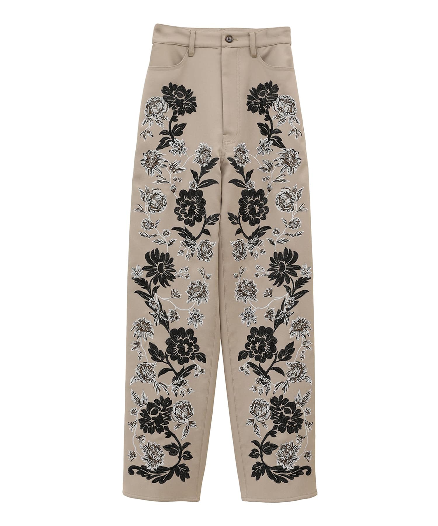 FLOWER EMBROIDERY PANTS(0 BEIGE): CLANE: WOMENS｜ STUDIOUS ONLINE