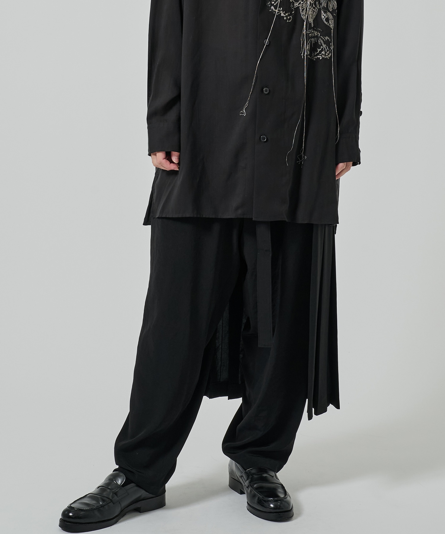 プリーツラップパンツ | Ground Y