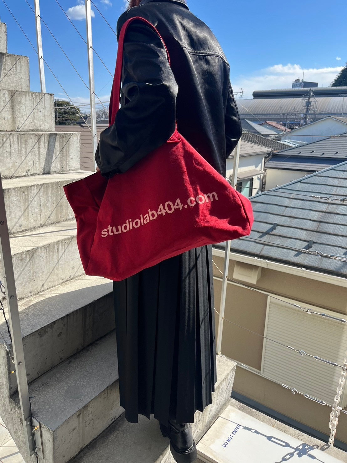 studiolab404.com オリジナル] 404 Canvas Tote Bag - Khaki