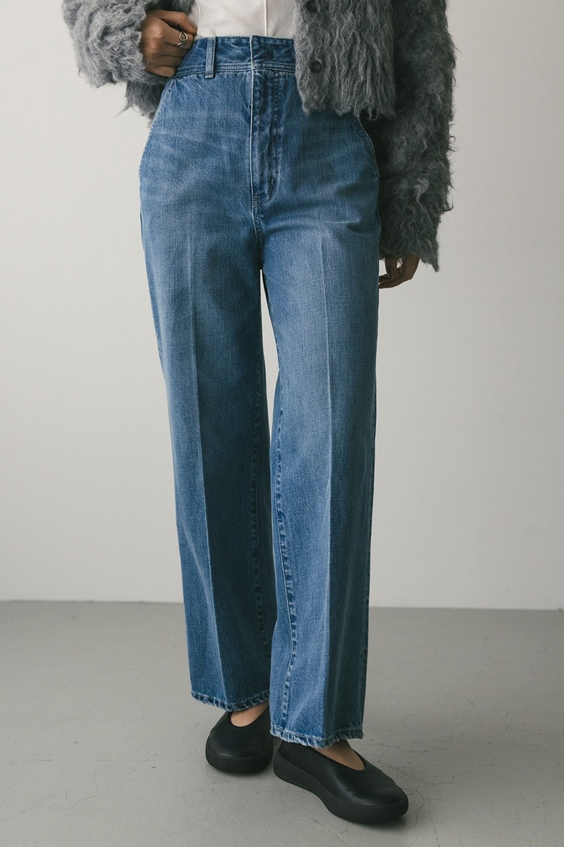 センタープレスストレートデニム｜STYLEMIXER（スタイルミキサー）公式