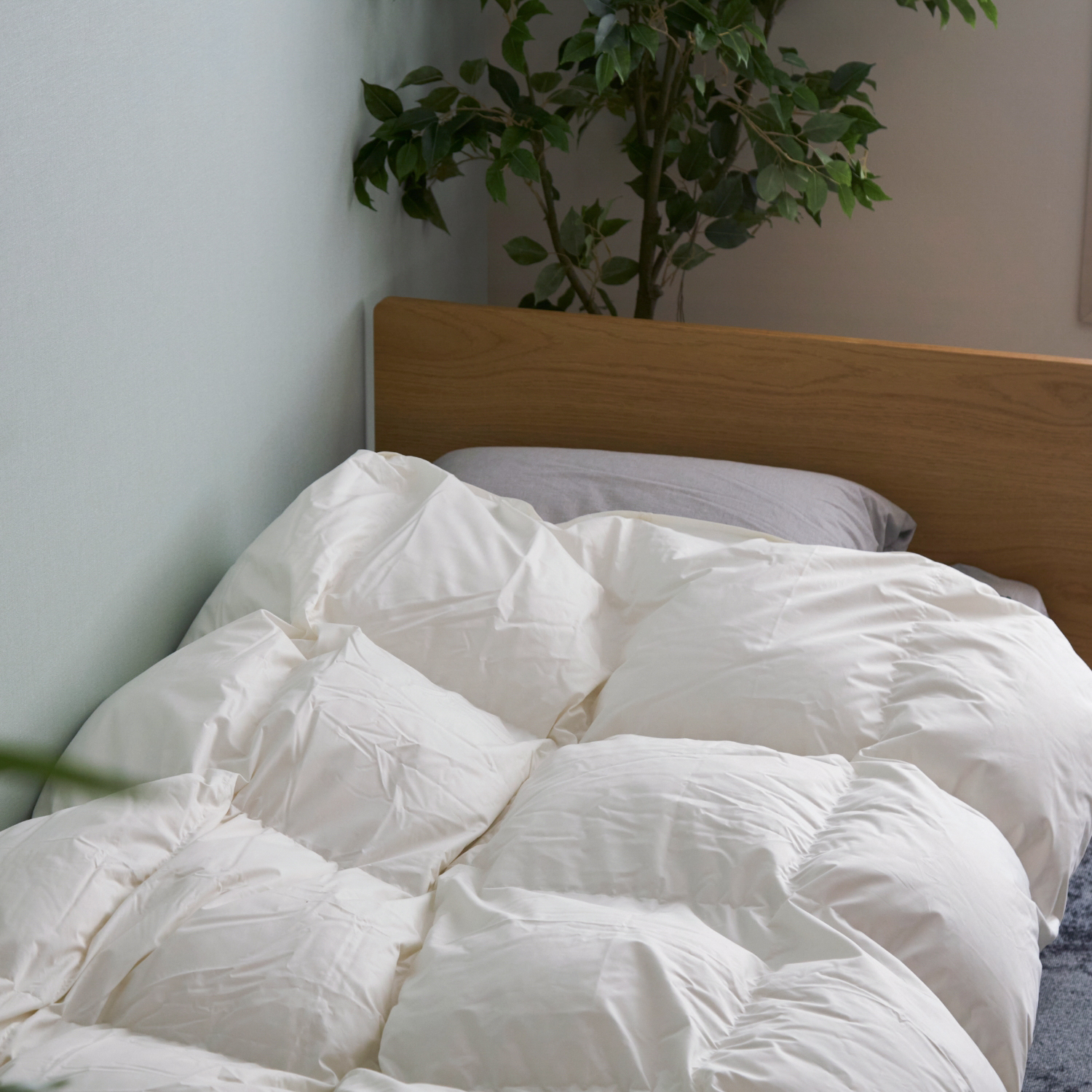 羽毛合掛け布団 ダブル -単品でも2枚合わせでも使えるから、年中活躍し