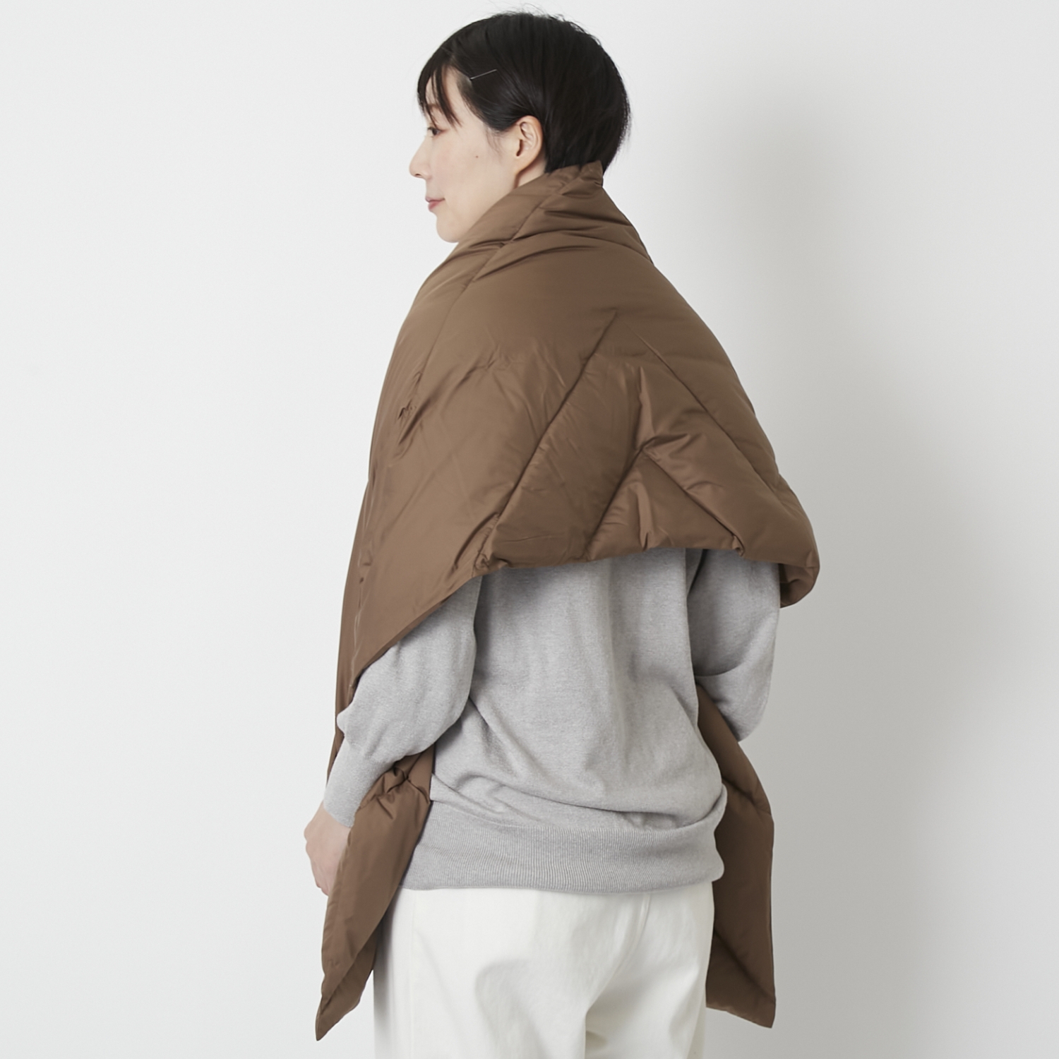 KWD/ダウンショール ポーランドホワイトグース -サッと羽織れて