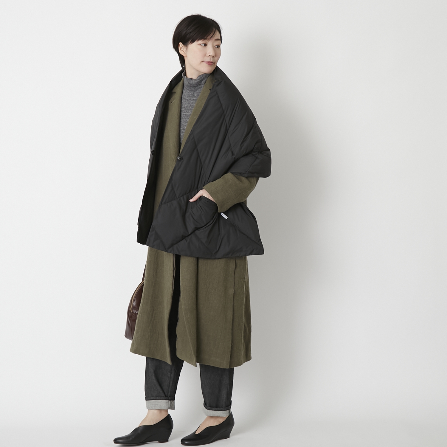 KWD/ダウンショール ポーランドホワイトグース -サッと羽織れて