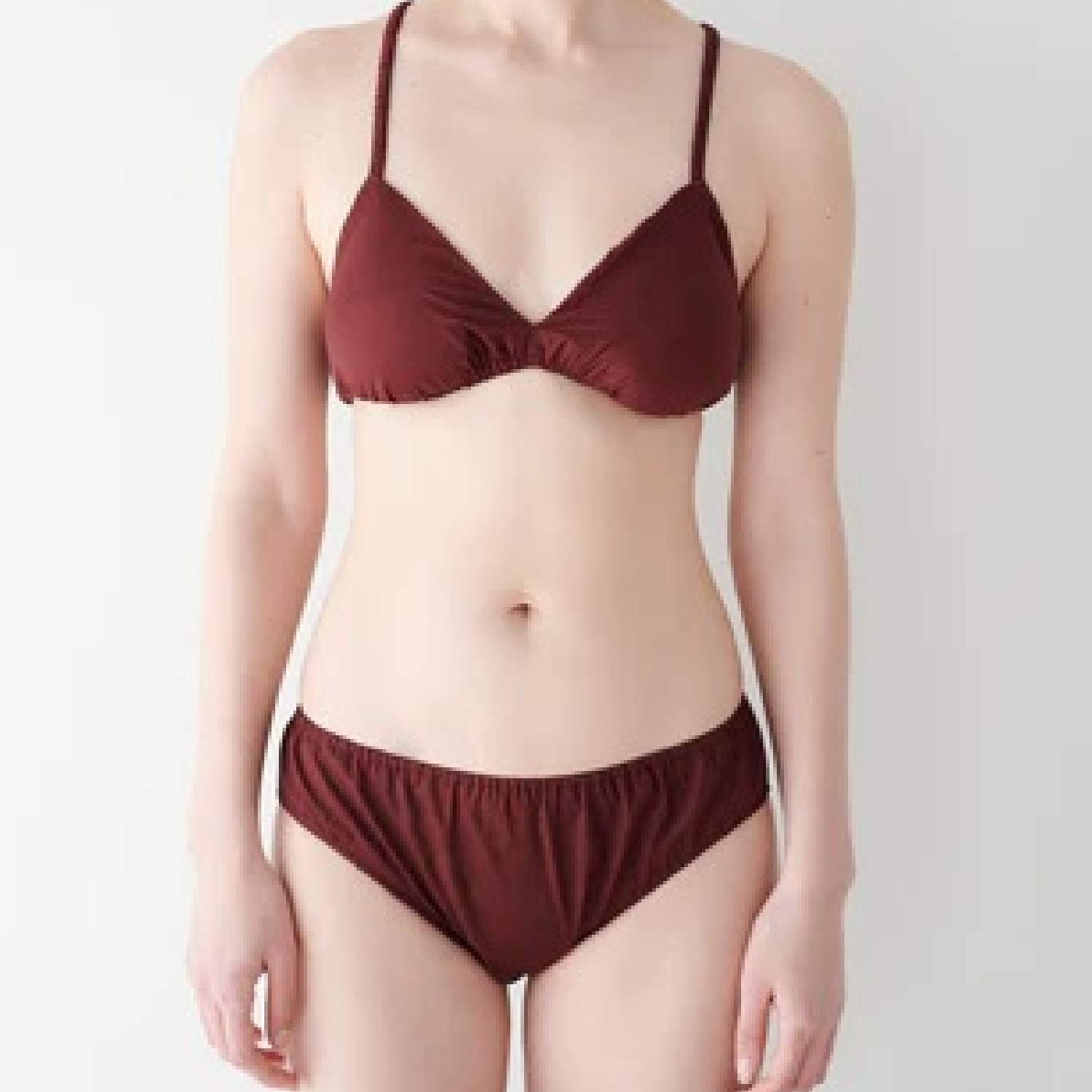 TESHIKI/ブラ -コットンの布帛素材が肌に優しい、締め付け感の少ない