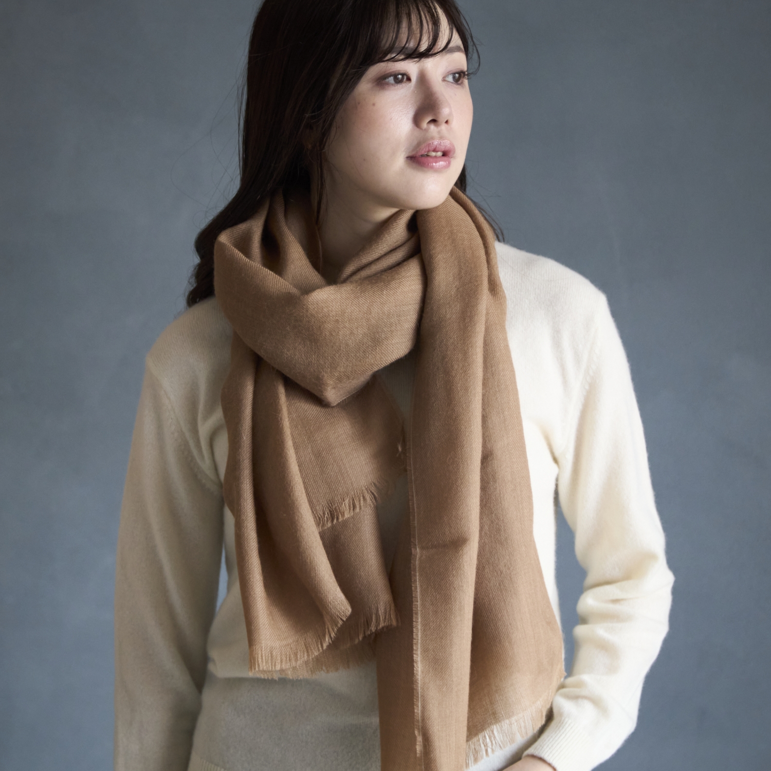 KUNA/ベビーアルパカストール AMARETO -生まれたてのアルパカの毛だけ