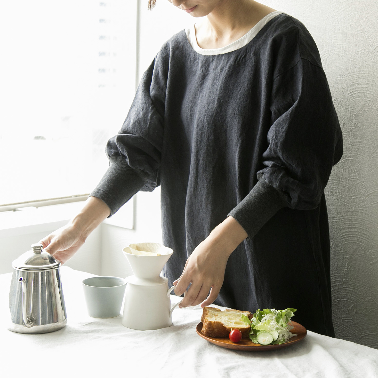 kapoc/割烹着 vintage long -【当店限定】コートにもなるふっくら