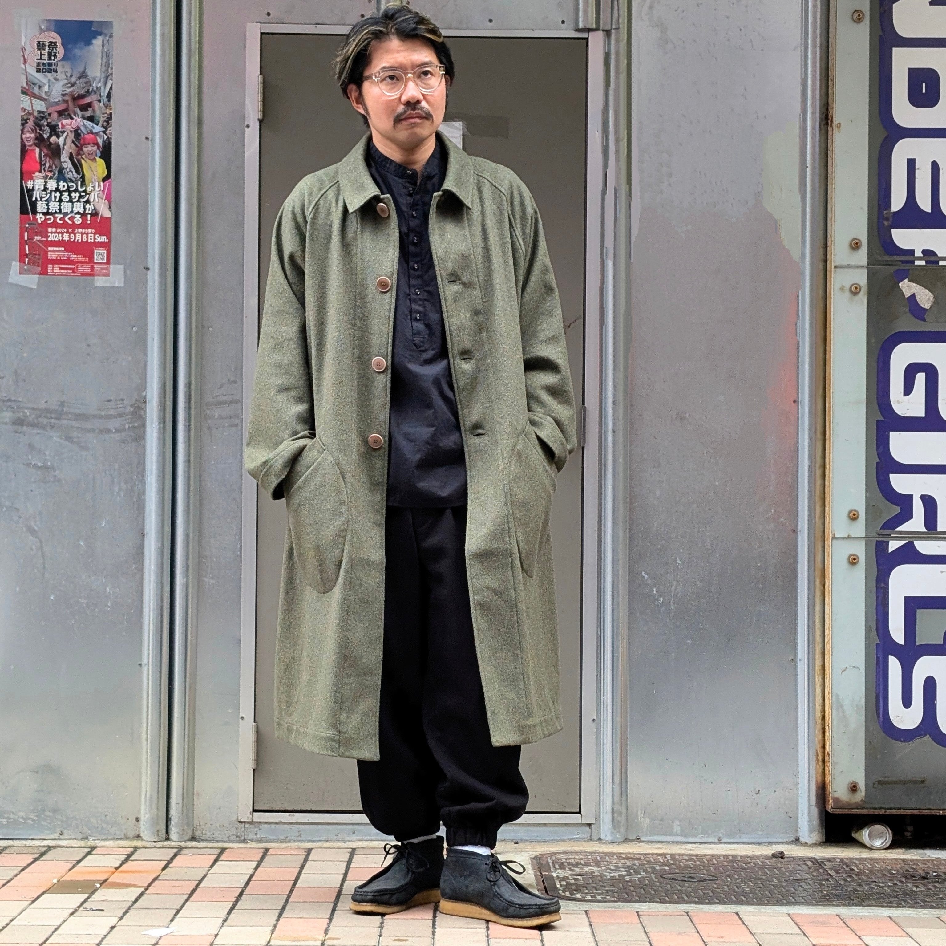 FRANK LEDER - Military Green Wool Long Coat - FL-022014 – Sun