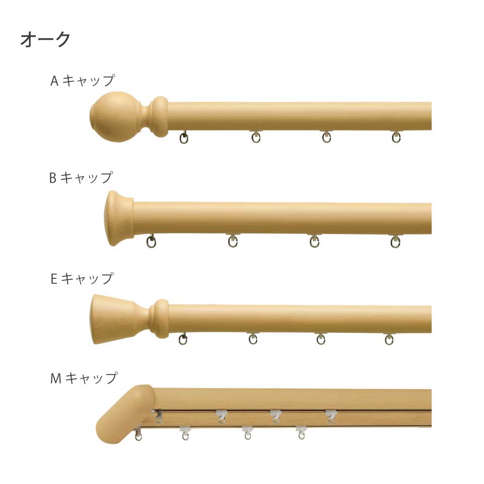 TOSOカーテンレール レガートダブル正面付セット【2.00m】