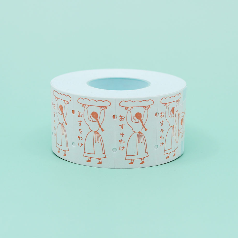 36×ネクタイ ラベラーロールシールL おすそわけ（弱粘着 再剥離） - 36