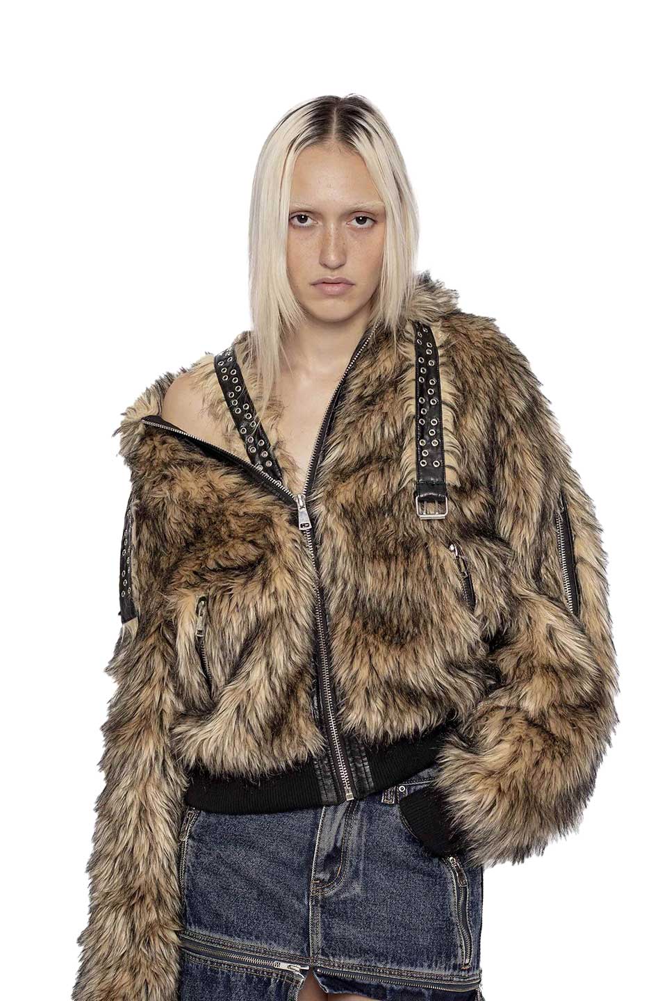 Black Fur Bomber｜Racer World Wide｜フライトジャケット