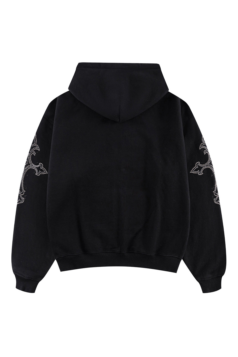 Rhinestone-Cross-Sleeve-Zip-