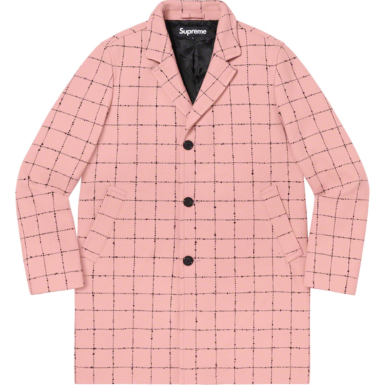 Wool Windowpane Overcoat | Supreme 19fw
