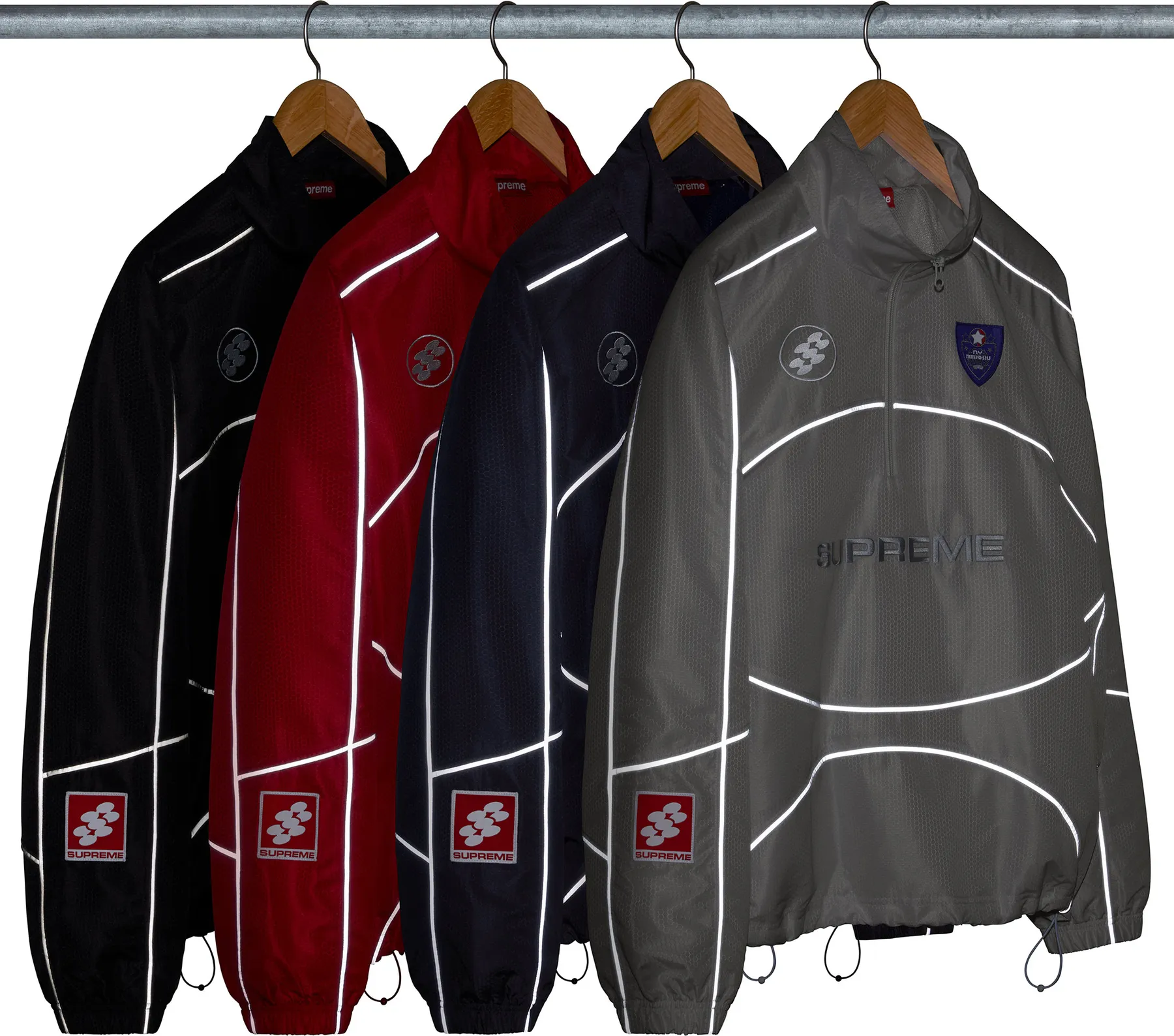 Reflective Piping Pullover | Supreme 24fw