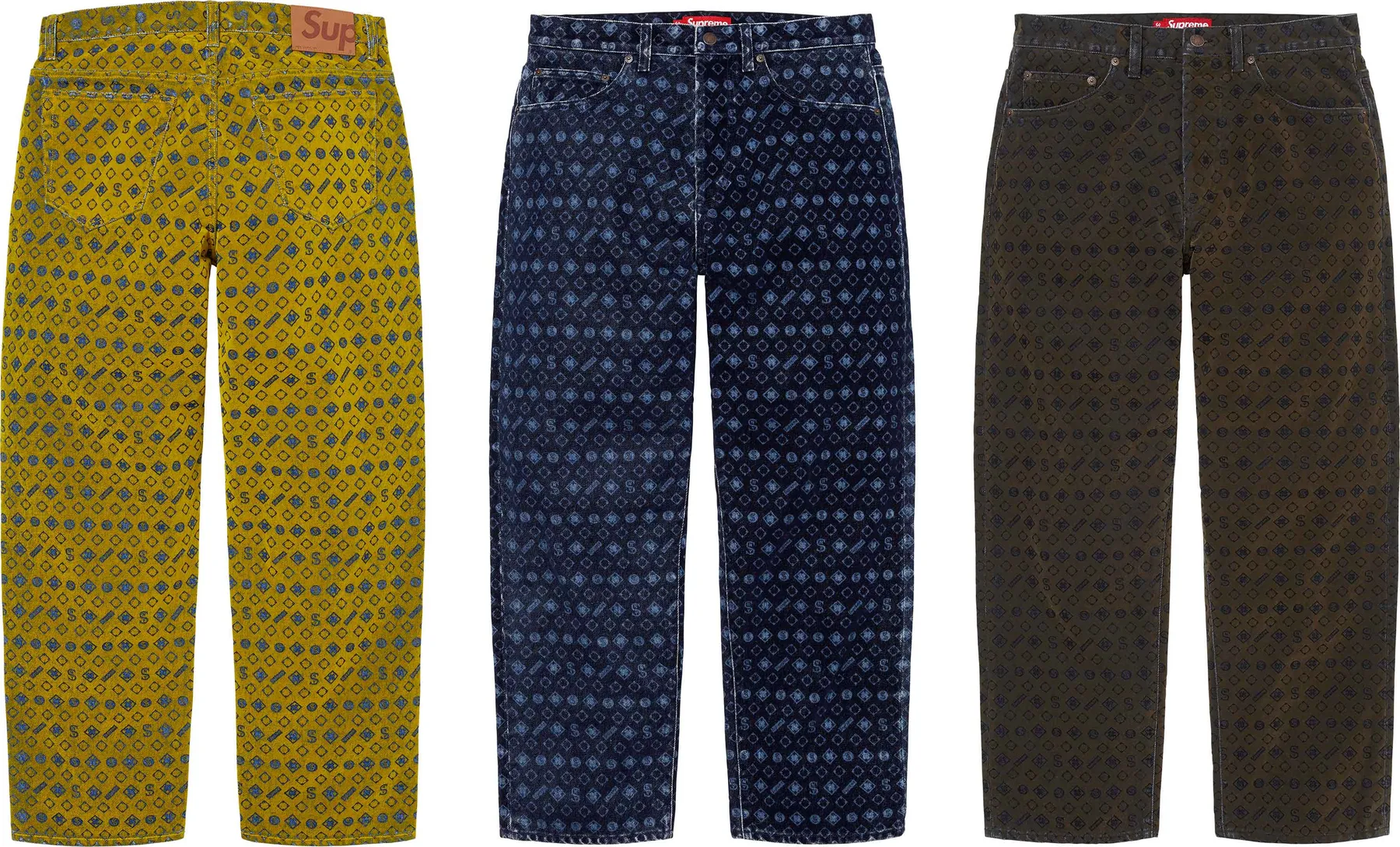 Flocked Loose Fit Jean | Supreme 24fw