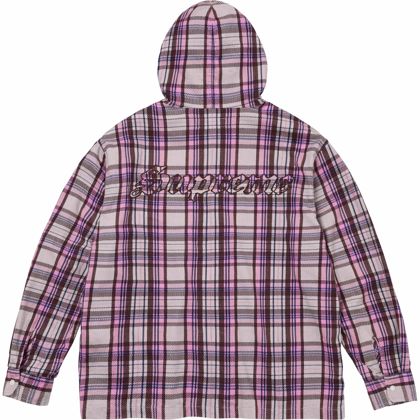 Printed Hooded Flannel Shirt | Supreme 24ss