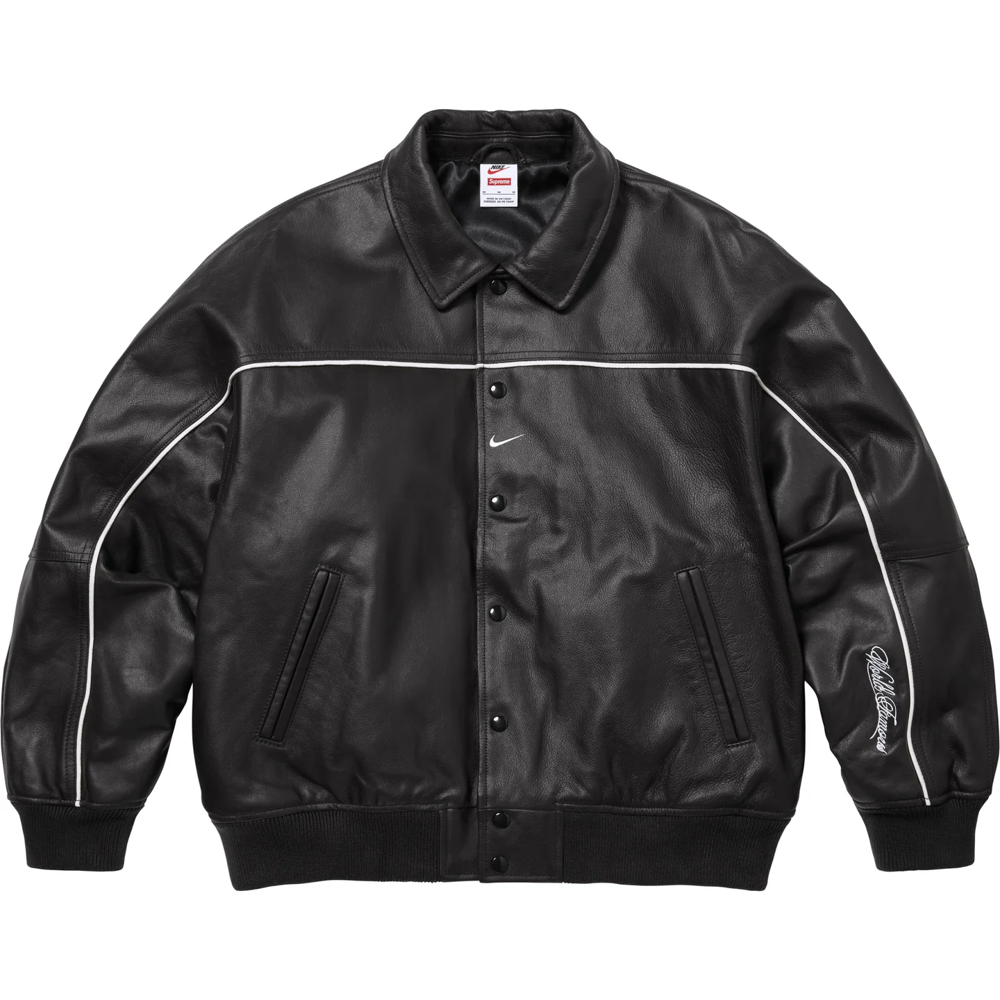 Supreme®/Nike® Leather Varsity Jacket | Supreme 25ss