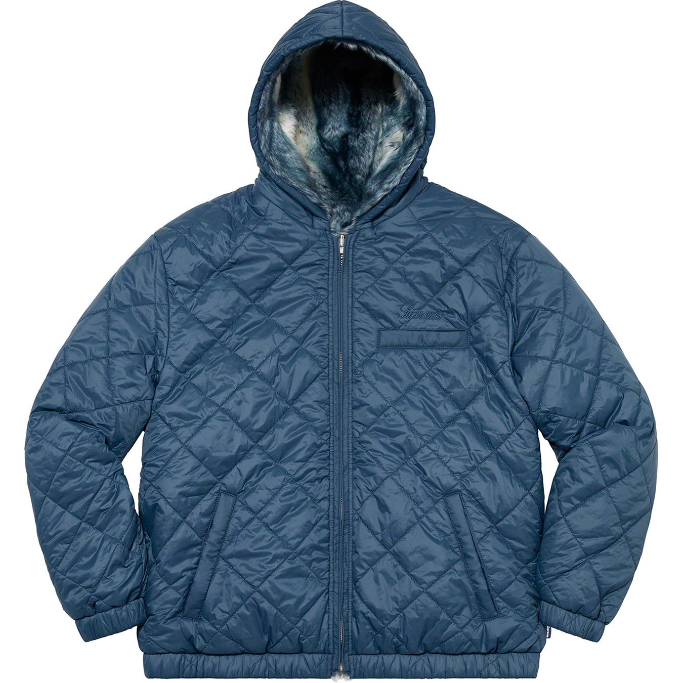 Faux Fur Reversible Hooded Jacket | Supreme 20fw